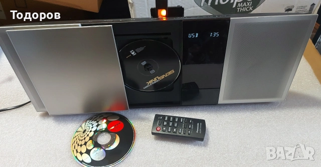 Panasonic SC-HC49,CD, USB, Bluetooth, Docking iPhone lightning, Сребрист