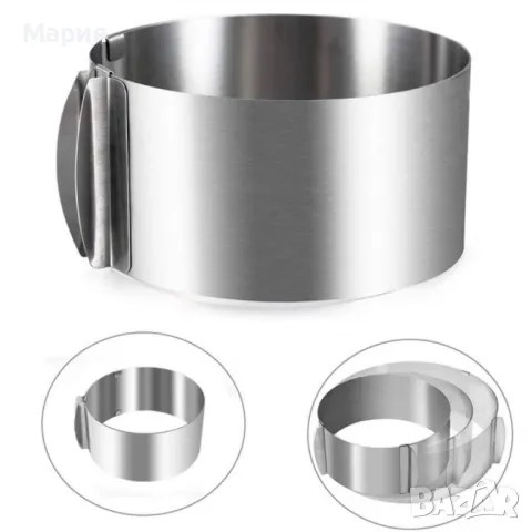 Регулируема форма за блат за торта от неръждаема стомана, снимка 1