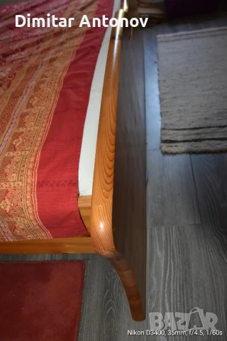 продавам легло, дърво масив.Комплект с скари и матрак., снимка 4 - Спални и легла - 51232134