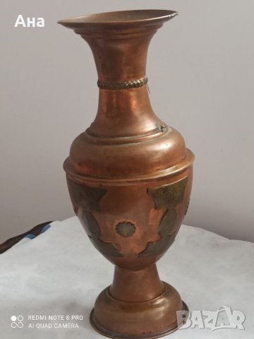 Голяма медна ваза , снимка 2 - Вази - 39411288