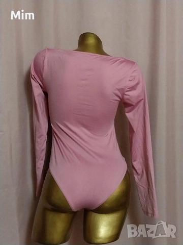 M Розово боди с дълъг ръкав , снимка 4 - Блузи с дълъг ръкав и пуловери - 52716851