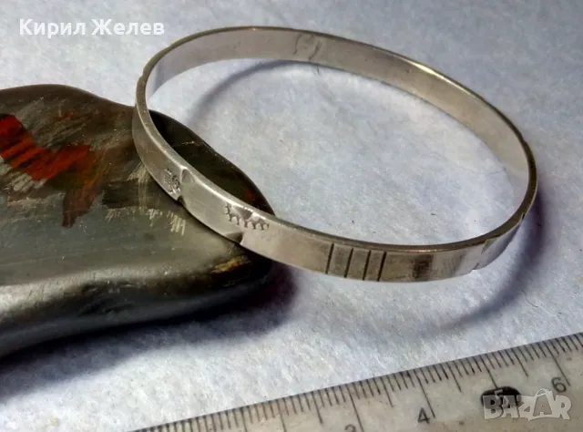 СТАРА ОСМАНСКА МАЙСТОРСКА МАСИВНА СРЕБЪРНА ГРИВНА СРЕБРО ВИСОКА ПРОБА с 2 РЕДКИ МАРКИРОВКИ 30814, снимка 8 - Антикварни и старинни предмети - 49959892