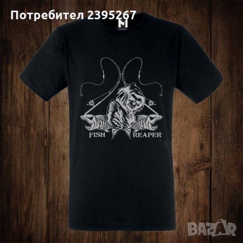 Мъжка тениска с щампа риболов, снимка 1 - Тениски - 26524343