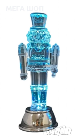 Светеща Коледна фигурка Лешникотрошачка – Войник, с LED осветление, снимка 2 - Декорация за дома - 52587176