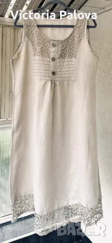 Красива ленена рокля свободна кройка 100% лен, снимка 7 - Рокли - 50378413