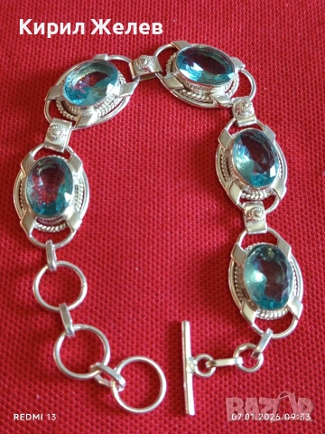 Ръчно изработена сребърна гривна Giannitiko ювелирно Арт бижу 52513