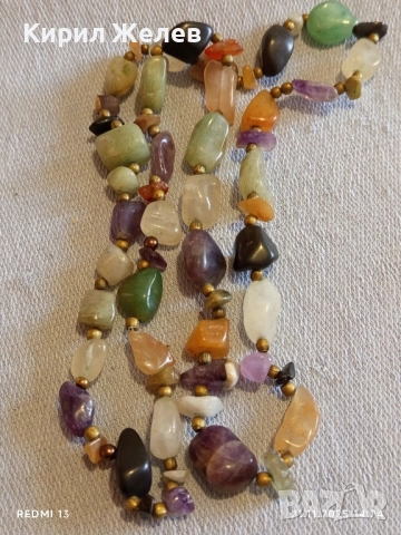 КОЛИЕ ПОЛУСКЪПОЦЕННИ КАМЪНИ РЕТРО СТИЛ НЕЖНО МНОГО КРАСИВО 52188, снимка 6 - Колиета, медальони, синджири - 52492940