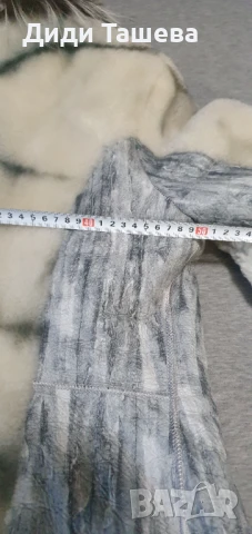 Палто от телешка кожа със сребърна лисица , снимка 2 - Палта, манта - 50842492