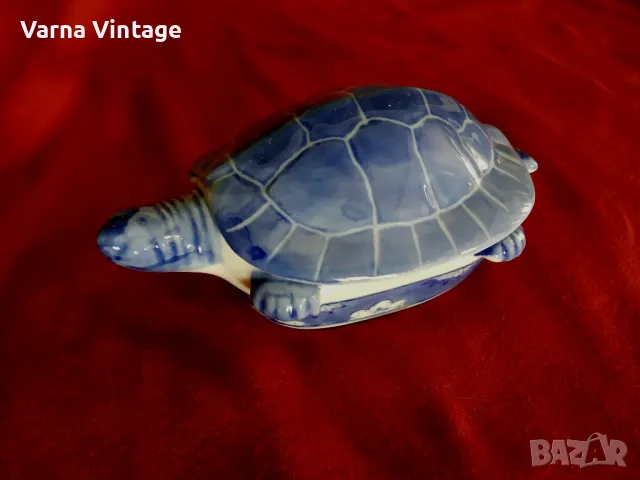 Стара порцеланова кутия за бижута Костенурка., снимка 8 - Антикварни и старинни предмети - 49296971