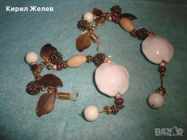 2 СТАРИ ВИНТИДЖ АРТ ВИСУЛКИ УКРАШЕНИЯ БЯЛ ПОРЦЕЛАН МЕСИНГ ДЪРВО ХЕНД МЕЙД 25538, снимка 4 - Други - 35585812