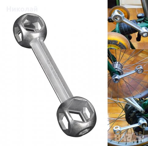 Комбиниран ключ от 6 до 15 мм , гаечен ключ за колело велосипед звезда 10 в 1 