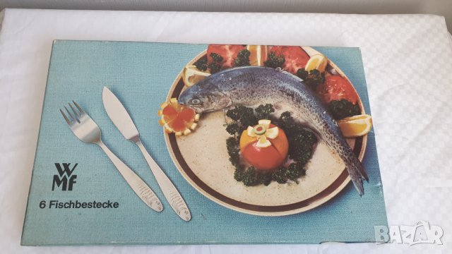 Ретро комплект рибни прибори WMF в оригинална опаковка, снимка 2 - Прибори за хранене, готвене и сервиране - 43451731