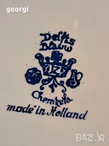 холандска декоративна порцеланова чиния    Delft  22/2, снимка 5 - Декорация за дома - 49183077