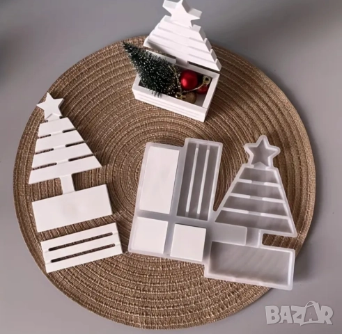 Молд кашпа сандъче с елха 21/19 см, снимка 4 - Форми - 51982623