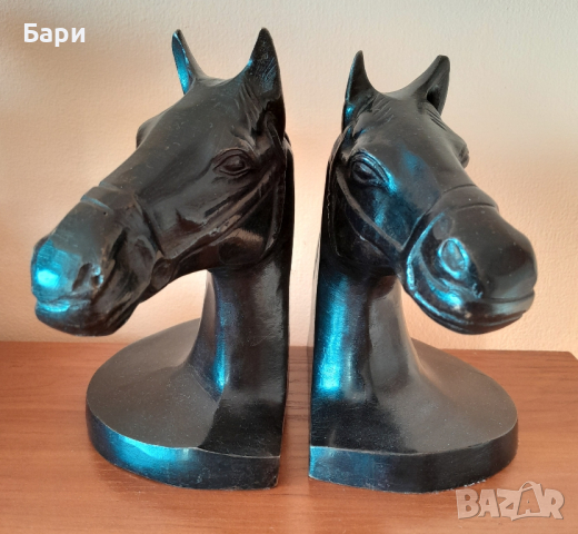 Стари бронзови книгоразделители с глава на кон 1940г., снимка 3 - Други ценни предмети - 44854189