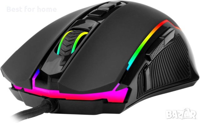 Redragon M910,геймърска мишка с 16,8 милиона RGB цветна подсветка, удобен захват, 9 бутона, снимка 3 - Клавиатури и мишки - 43323016
