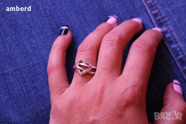Красив сребърен пръстен - модел R003, снимка 6 - Пръстени - 35036224
