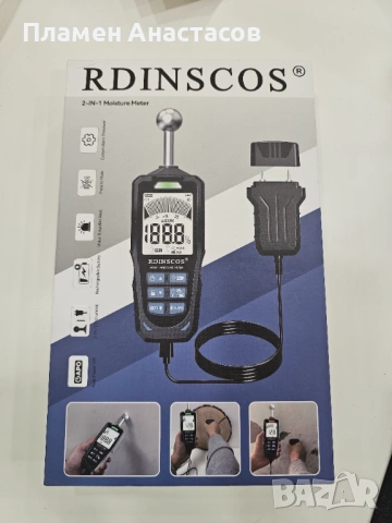 MT69 2-in-1 влагомер – дигитален уред за измерване на влажност с игли и безконтактен режим, снимка 7 - Други инструменти - 53572044