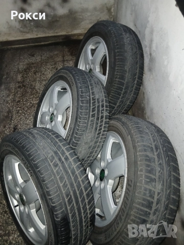 Лети джанти с гуми 15цола 5×100 57.1 шкода оем нови, снимка 16 - Гуми и джанти - 51922957
