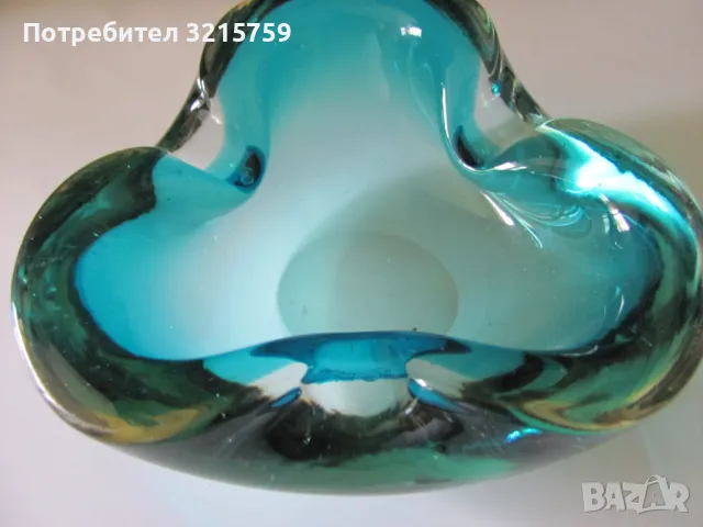 Кристален пепелник Мурано, снимка 6 - Други - 50419220