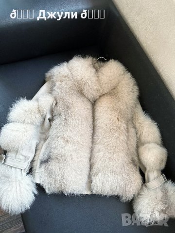 Палто с естествен косъм от полярна лисица 2в1, снимка 3 - Палта, манта - 42565077
