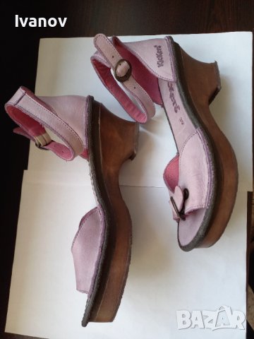 Сандали от естествена кожа на платформа., снимка 2 - Сандали - 40170909