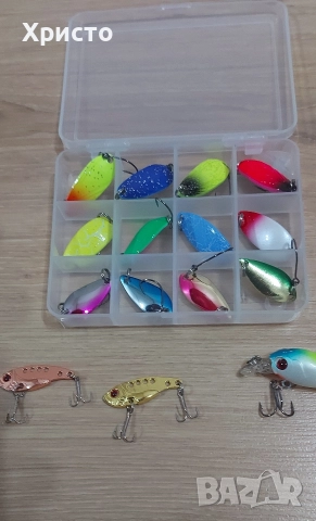 Нови примамки за спининг риболов, воблери, клатушки +100м плетено влакно , снимка 4 - Въдици - 52556682