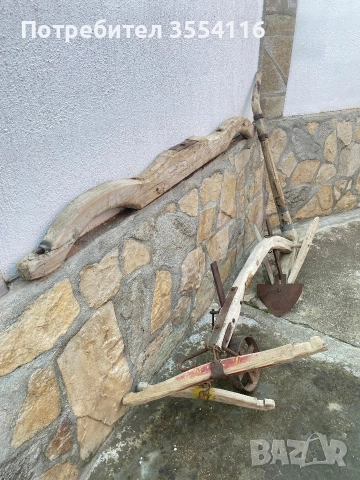 Автентично ,дървено Рало.Хомот, Хлопка., снимка 2 - Антикварни и старинни предмети - 52947068