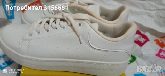 Нови Мъжки Маратонки Спортни Бели Кецове Обувки Кожа номер 39 /40, снимка 3 - Маратонки - 44020785