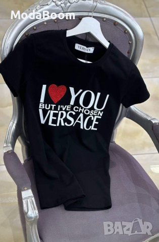 💯Versace стилна дамска черна тениска💯, снимка 1 - Тениски - 43695793