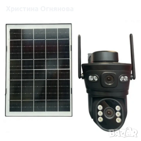 Соларна двойна камера LYLU 10 диода - ICsee за охрана, снимка 4 - IP камери - 53416429