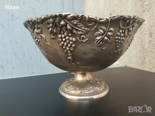 посребрена фруктиера , снимка 2 - Антикварни и старинни предмети - 51110201
