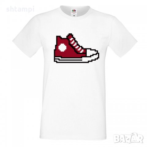 Мъжка тениска 8-bit shoe red, снимка 5 - Тениски - 33028258
