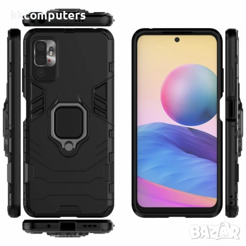 Xiaomi Redmi Note 10 5G Удароустойчив Ring Holder Калъф и Протектор, снимка 6 - Калъфи, кейсове - 50573643