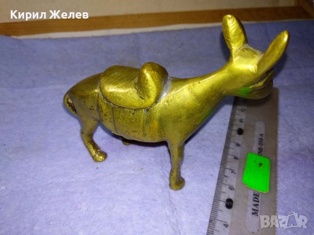 Старо СИМПАТИЧНО ДЕКОРАТИВНО КОЛЕКЦИОНЕРСКО БРОНЗОВО МАГАРЕНЦЕ ОСЕЛ За ИНТЕРИОРНА ДЕКОРАЦИЯ 41392, снимка 3 - Колекции - 43920048