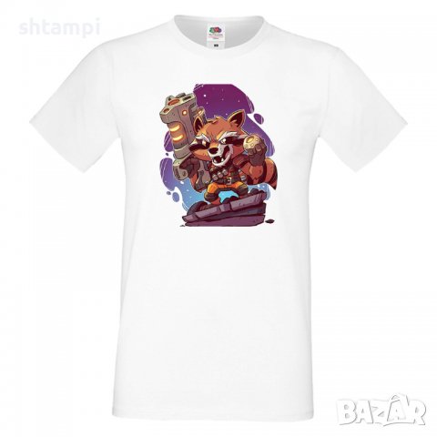 Мъжка тениска Marvel Rocket Racoon 2  Игра,Изненада,Подарък,Геймър,, снимка 5 - Тениски - 36790758