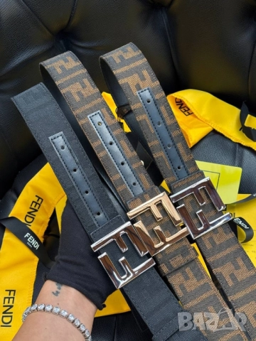 колани от естествена кожа в кутия, сертификат и противопрахова торбичка chanel fendi , снимка 6 - Колани - 51788630