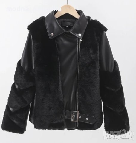 Дамско кожено яке, снимка 3 - Якета - 43644553