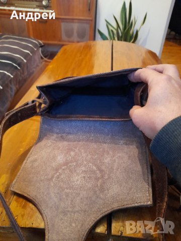 Стара дамска кожена чанта #24, снимка 5 - Други ценни предмети - 43314019