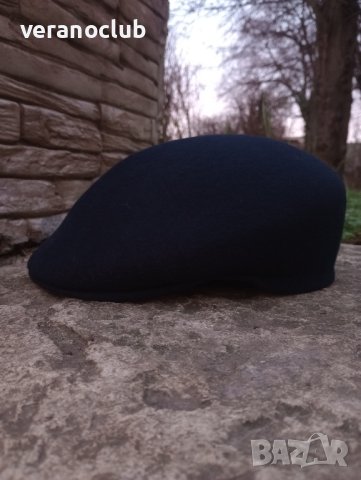 Каскет естествен вълнен филц Тъмносин 54 см, снимка 4 - Шапки - 43686701