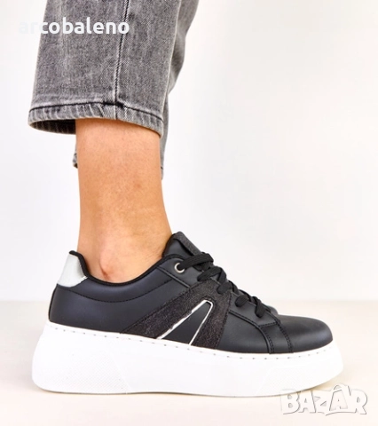 Дамски маратонки на платформа с брокат от Jeromi, 2цвята , снимка 8 - Маратонки - 52025704