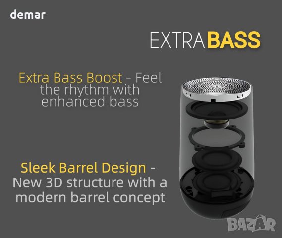 Безжична преносима Bluetooth тонколона Betron Y5, снимка 7 - Bluetooth тонколони - 43118352