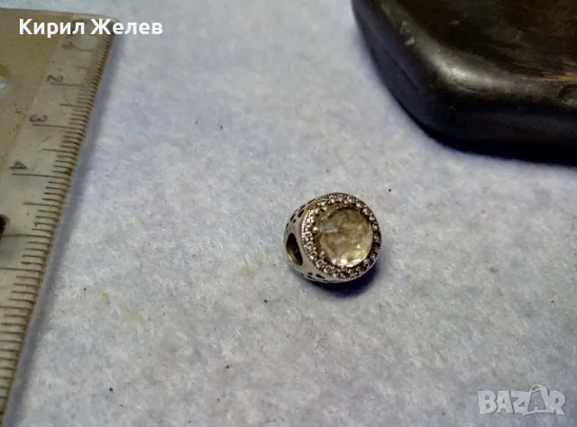 PANDORA СКЪПОЦЕННО СРЕБЪРНО ЗВЕНО за ГРИВНА ПАНДОРА РОДИРАНО СРЕБРО S 925 с ФАСЕТИРАНИ ЦИРКОНИ 43119, снимка 14 - Гривни - 49553456