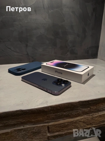 100%! КАТО  НОВ Iphone 14 Pro 256 GB Purple, снимка 2 - Apple iPhone - 53425782