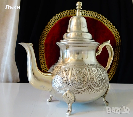 Чайник,кана Hadj Bennani metal-argente,Мароко. , снимка 7 - Антикварни и старинни предмети - 51446778