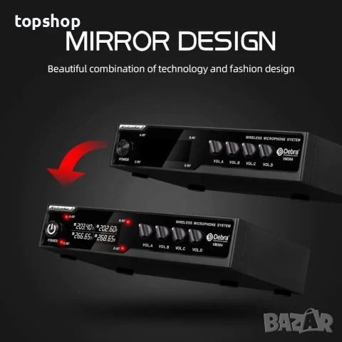 НОВА безжична микрофонна система с 4 / четири микрофона Debra Audio VM304 VHF, XLR интерфейс, снимка 7 - Микрофони - 50553799