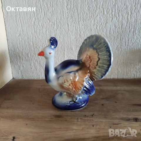 Порцеланова фигурка,фигура паун ЛФЗ, снимка 11 - Колекции - 53332620