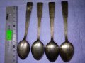 ЛОТ ЧЕТИРИ СТАРИ СССР ОРНАМЕНТИРАНИ РУСКИ ДЕБЕЛО ПОСРЕБРЕНИ ЛЪЖИЦИ БЯЛ БРОНЗ с МАРКИРОВКА 42102, снимка 4