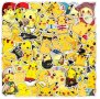 50 бр Пикачу от Покемон pokemon самозалепващи лепенки стикери за украса декор картонена торта , снимка 3