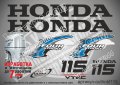 HONDA 115 hp Хонда извънбордови двигател стикери надписи лодка яхта